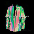 rainbow reflective fabric for fashion clothing or jacket